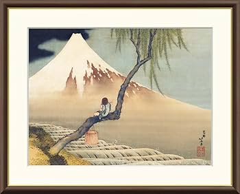 Amazon.co.jp: JHA 絵画 アート額絵 日本の名画 葛飾北斎「富士